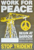 A political poster Work for Peace - Stop Trident,