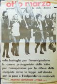 A political poster 'Otto Marzo' International Women's Day march in Italy,