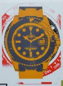 DEATH NYC (Contemporary) American, Golden Rolex, print,