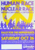 A political poster Human Race or Nuclear Race - Britain Can Make a Difference,