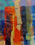 BEARD, TERRY (Contemporary) Canadian, Red and Turquoise No.