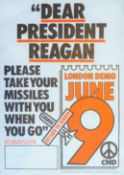 A political poster Dear President Reagan .....