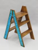 A set of wooden 'champagne' steps. 88 cm high.