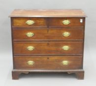 A 19th century mahogany chest of drawers. 105 cm wide.
