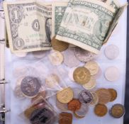 A coin collection to include commemorative coins, British, French, American, Irish, Zambian,