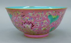 A Chinese porcelain famille rose bowl. 16.5 cm diameter.