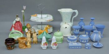 A quantity of decorative porcelain, including Wedgwood, Royal Doulton, Beswick and Sylvac.