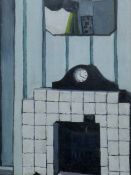UNKNOWN (Contemporary) The Mantlepiece, oil on board, framed and glazed. 38 x 29 cm.