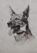 N GEOFRY, The Sportsman, etching, framed and glazed. 51 x 43.5 cm overall.