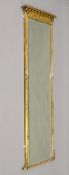 A 19th century gilt-framed pier glass. 60.5 cm wide x 198 cm high.