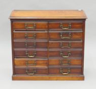 A Victorian walnut music cabinet with label for Henry Stone & Son, Manufacturers, Banbury.