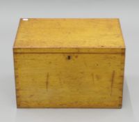 A 19th century Gillows of Lancaster oak silver chest. 51 cm wide.
