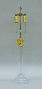 A crystal column lamp. 74 cm high.