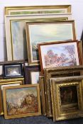 A large quantity of pictures, prints and frames. The largest 83 x 113 cm.