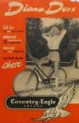A vintage Diana Dors Coventry Eagle Cycles advertising poster, framed and glazed.