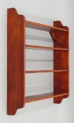 A stained pine handing shelf. 87 cm wide x 101.5 cm high.