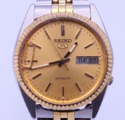 A vintage Seiko gentlemen's wristwatch. 3.6 cm diameter.