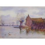 A FRASER, 'Ferry Boat Inn', print, framed and glazed. 27 x 37 cm.