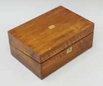 A Victorian mahogany writing slope with key. 30.5 cm wide.