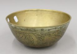 A Chinese bronze bowl. 24 cm diameter.