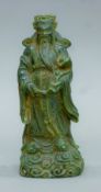 A carved Chinese figure of Shou Lao (Shoulao). 20 cm high.