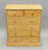 A modern pine chest of drawers. 81 cm wide.