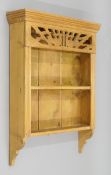 A pine hanging shelf. 60 cm wide x 77 cm high.