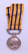 A Victorian British South Africa Company Rhodesia 1896 medal with ribbon awarded to TPR J.W. GRAY.