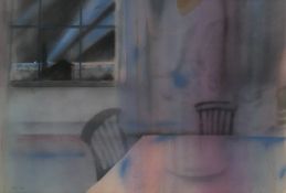 MALCOLM RYAN (born 1938) British, 'Searchlights', watercolour, initialled M.