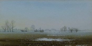 GALLOWAY, URSULA, Winter Farmland, watercolour, initialled and dated '82 and Pheasant Flushed,