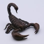 A bronze model of a scorpion. 12 cm long.