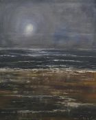 SHIRLEY CARNT, 'Moonlit Beach', oil, signed and dated 1963, framed. 49.5 x 39 cm.