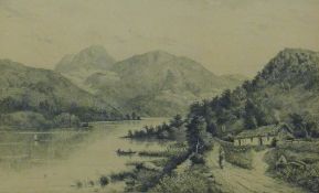 A pair of prints, 'Loch Earn from Ben Nevis' and 'Ben Lomond from Loch Ard',