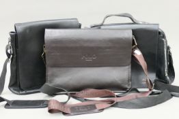 Various gentlemen's bags, including Polo, Osprey and Kangaroo Kingdom and British Rail.