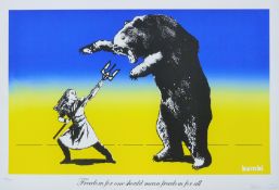 BAMBI (Contemporary) British (AR), Freedom, a signed limited edition print on card, numbered 67/100,
