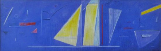 DIEBENKORN, RICHARD (in the manner of), Abstract, oil on canvas, framed and glazed.