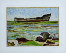 CHILDISH, BILLY (born 1959) British (AR), 'The Wreck (Oyster Catchers, Thames Estuary, 1932)',