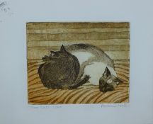 HALL, PAULINE (1917-2007) British (AR), A set of six woodcuts: Harlech Castle, Scrub Jay,