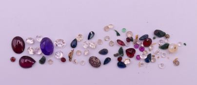 A quantity of gemstones.