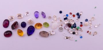 A quantity of gemstones.