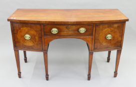 A George III mahogany bow front sideboard. 153 cm wide.