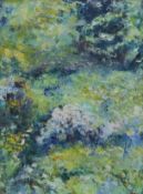 BERYL JOHNS, 'Corner of Monet's Garden' and 'Roses Monet's Garden', a pair of oils on board,