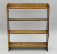 An oak bookcase. 76.5 cm wide.