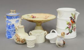 A Royal Worcester blush ivory porcelain tazza 21.