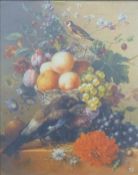 A pair of gilt-framed still life prints. Each 71.5 x 61.5 cm overall.