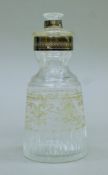 A Continental silver-mounted etched glass jar. 19 cm high.