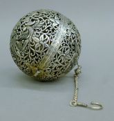 A Chinese travel censer. 11 cm high.
