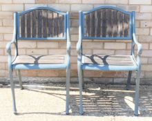 Two garden chairs. Each 54.5 cm.