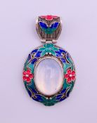 A Chinese pendant. 5.3 cm high including suspension loop.