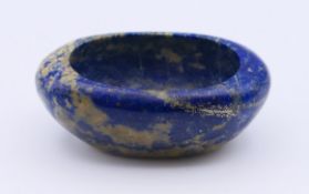 A small lapis lazuli brush washer. 5.2 cm long.